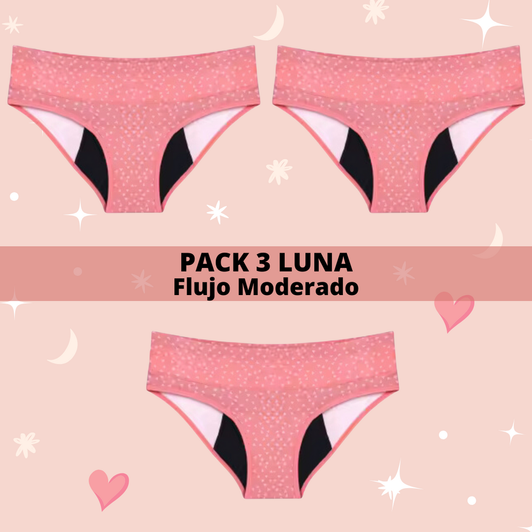 Pack 3 LUNA - Flujo Moderado